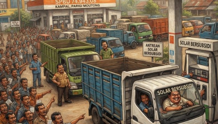 Truk Pengelola SPBU Ikut Antrean Solar?