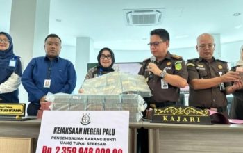 Kejari Palu Kembalikan Dana Perkara Rp2,35 Miliar